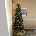 thumbnail image 4 of Northlight Real Touch™️Pre-Lit Pencil Northwood Noble Fir Artificial Christmas Tree - 7.5' - Clear, 4 of 7