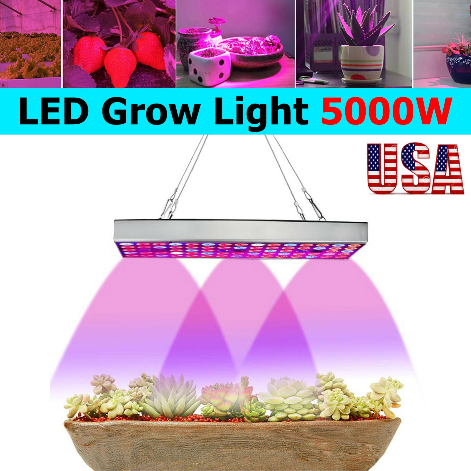 Details about   3000W LED Grow Plant Light Panel Lamp Full Spectrum For Hydroponic Plant Veg 