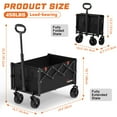 thumbnail image 6 of Yacona Wagons Carts Foldable, Collapsible Garden Wagons and Carts with Wheels, Outdoor Utility Folding Cart for Grocery Beach Camping Shopping, Black, 6 of 10