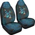 thumbnail image 3 of Binienty Boho Frog Car Seat Covers Set of 2 Pack Mandala Floral Auto Front Seat Covers Bucket Seats Protective Cover Easy to Install Removable Car Interior Accessories, 3 of 8