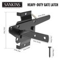 SANKINS SelfLocking Gate Latch Heavy Duty for Wooden Post Mount