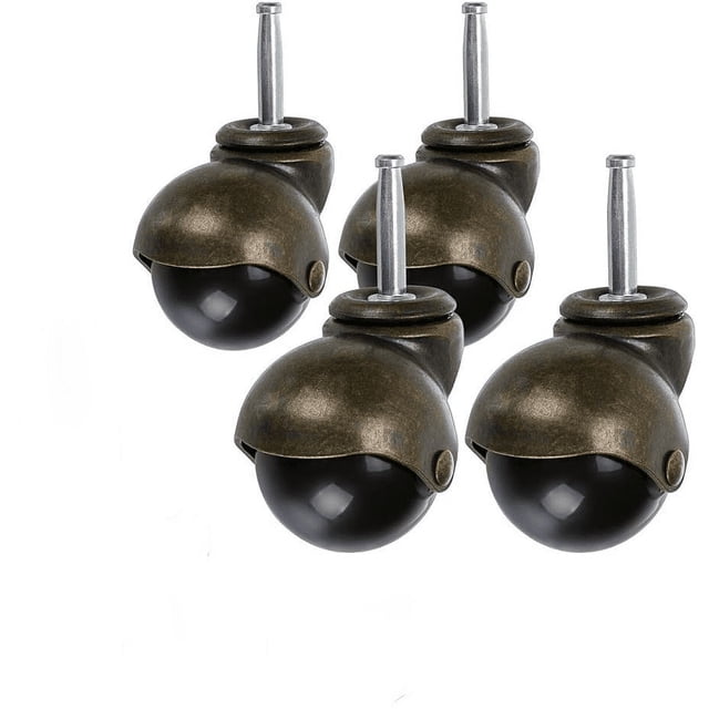 Ruedas giratorias de estilo vintage, ruedas de bola de latón antiguo para un movimiento suave, soporte resistente para muebles, mesas y gabinetes