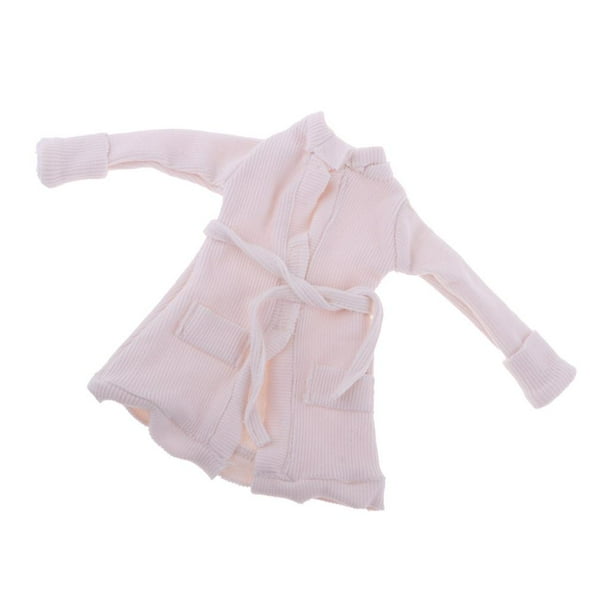 Traje de Ropa de Muñeca Largo Blanco para Accesorios de Ropa de