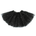 thumbnail image 2 of Zando Black Tutu Skirt for Girls Layered Stars Sequins Tutu Dress Sparkle Princess Ballet Skirt 2T - 8T, 2 of 3