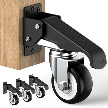 HOLKIE Retractable Caster Wheels,(4 pack) Heavy Duty Workbench Casters with Lifting and Lowering Function Maximum Load of 700 lbs