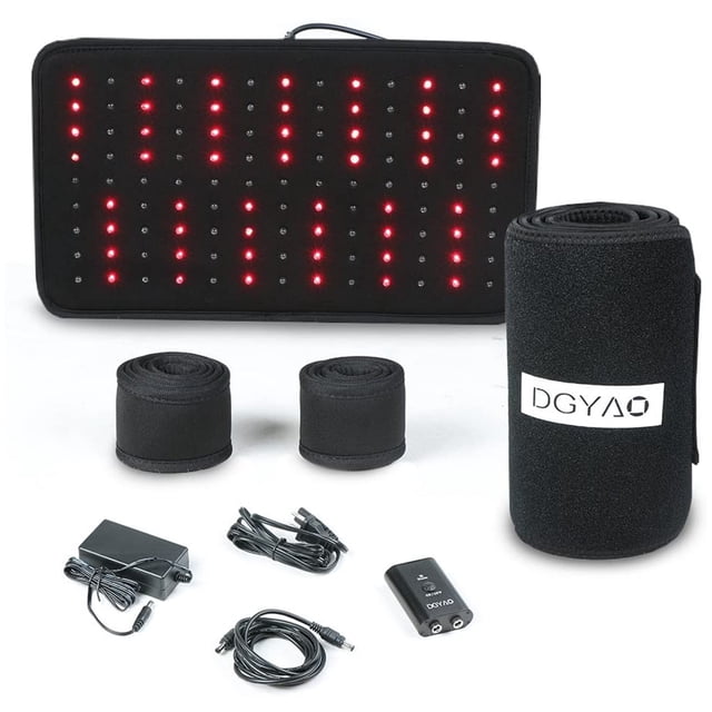 DGYAO Red & Infrared Light Belt Pad Flexible Wearable Wrap for Waist Back Shoulder Joints Muscle