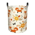 thumbnail image 6 of Lsque Flower Fox pattern Laundry Hamper Basket, Tall Woven Rope Hamper Basket for Clothes, Lightweight Storage Basket, Collapsible Waterproof-Medium, 6 of 8