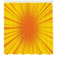 thumbnail image 3 of Ambesonne Vintage Yellow Shower Curtain, Retro Sun Burst, 69"Wx84"L, Orange Yellow, 3 of 3