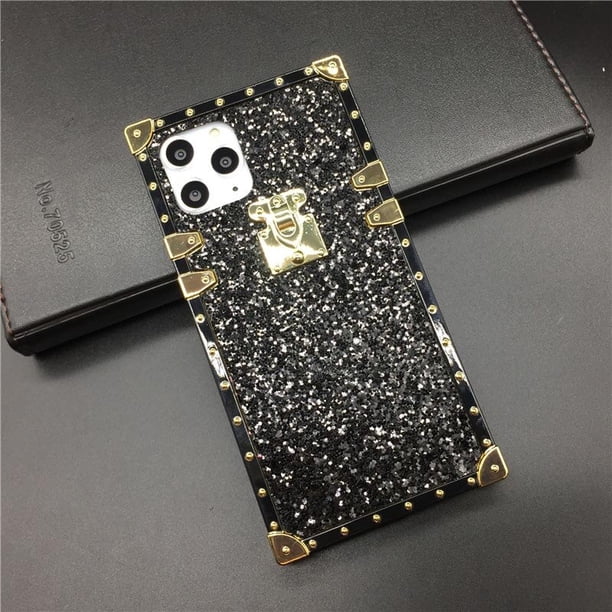 Funda de lentejuelas ostentosas de lujo, carcasa cuadrada con purpurina dorada para Samsung Galaxy A14, A54, A72, A52, A82, A22, A21S, A23, A53, A33, A34, A13, A51, A71 Fivean unisex