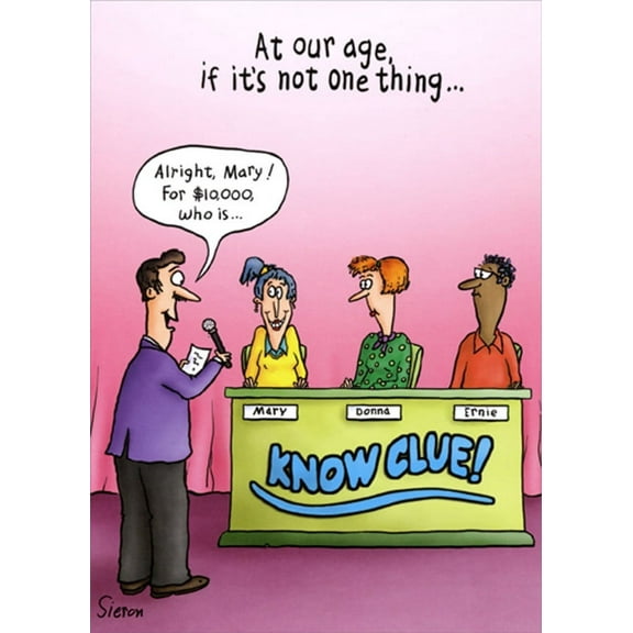 Oatmeal Studios People on Game Show Funny / Humorous Feminine Birthday Card for Her / Woman