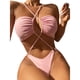 thumbnail image 5 of Yuarrent Traje de baño Sexy con tirantes para mujer, traje de baño sin mangas, Push Up para niñas, verano, ajustable, de viaje, de una pieza, rosa Traje de baño Rosa METRO Yuarrent OD031903-02, 5 of 6