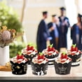thumbnail image 6 of Graduation Cupcake Toppers 2026, Graduation Decorations 2026, Graduation Party Decorations, Graduation Cupcake Toppers and Wrappers Set, Congrats Grad Grad Cap & Diploma Cake Decor Black 6Pcs, 6 of 9