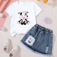 thumbnail image 2 of UAYOTSE Girls Short Sets Casual Cap Sleeve Tshirt And Drawstring Shorts With Pockets Summer Two Piece Outfits,Sizes 5-6 Years, 2 of 3