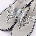 thumbnail image 4 of flat flip flops women flip flops 1 Pair Women Flat Sandals Summer Casual Slip On Flip Flops Lightweight for Walking Silver 39 ANGGREK FJ1713, 4 of 5