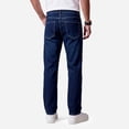 thumbnail image 3 of GINGTTO Men's Dark Wash Relaxed Straight Leg Jeans - Stretch Denim Pants for Casual & Daily Wear, 3 of 9