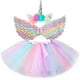 thumbnail image 2 of Falda de tul de unicornio para niñas, tutú esponjoso para cumpleaños de niñas pequeñas, minifaldas de tul pastel para niñas, disfraz de Halloween para niños, 2 of 5