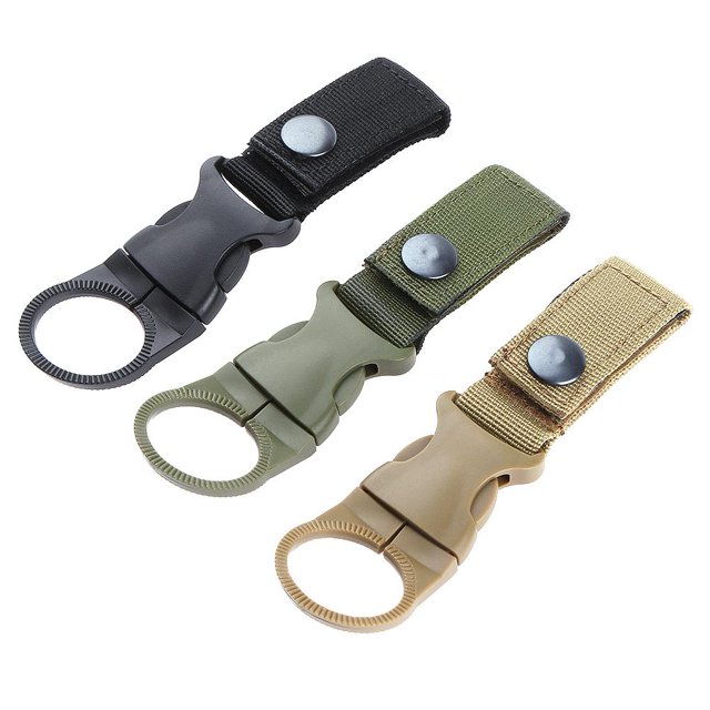 Mosquetón de botón de escalada Clip sólido para acampar senderismo gancho Ehuebsd para deportes al aire libre llavero de hebilla de seguridad de aluminio multicolor