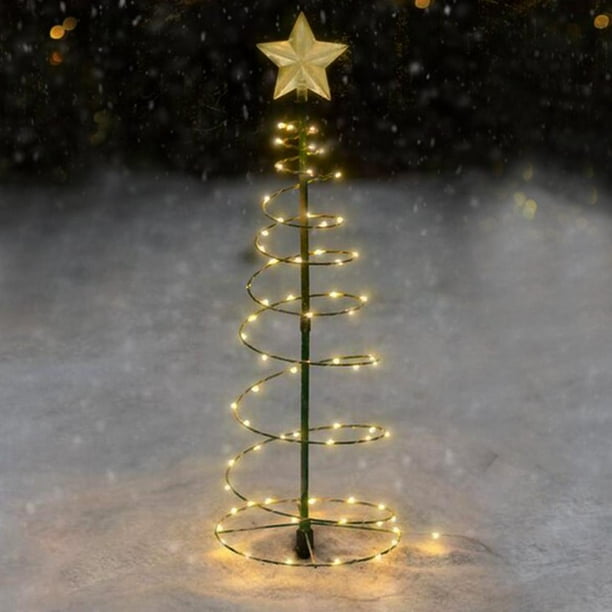 Luces de árbol de Navidad, luces LED para árbol de Navidad, decoración navideña, lámparas de cadena en espiral para árbol de Navidad, elaboradas por expertos