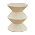 thumbnail image 1 of Tnarru PP Tabouret de Sofa en Forme de Sablier Table d'Appoint Petite Table de Nuit Portable Polyvalente Banc d'Entrée pour Chambre, Bureau Format Compact Blanc, 1 of 8