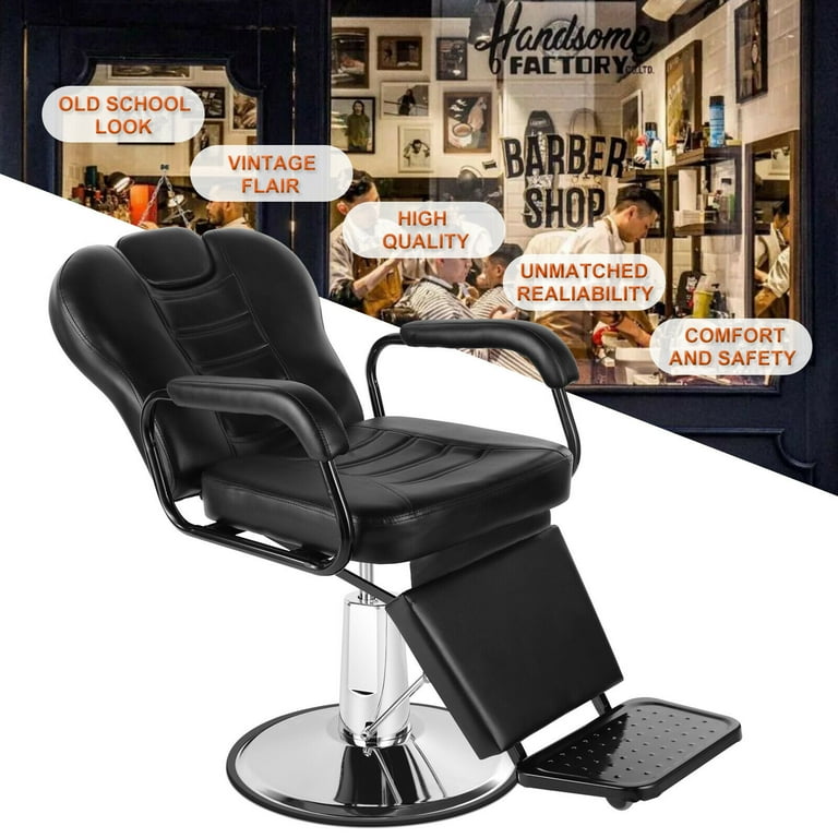 Artist Hand Hydraulic Heavy Duty Recliner Barber Chair Salon Spa Shampoo Black