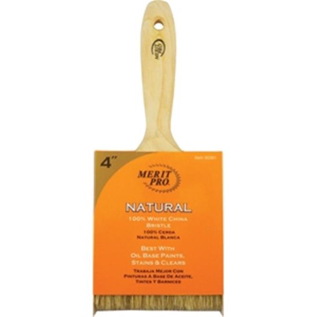 Merit Pro 361 Brosse à Manche en Queue de Castor à Poils Blancs 100 pour Cent