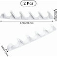 thumbnail image 2 of Plastic Adjustment Brackets for Chaise 5 Position Back Support Adjuster for Outdoor Patio Lounge Vertical Hook Rack for Recliner Parts Replacement White 253x39x17mm, 2 of 6