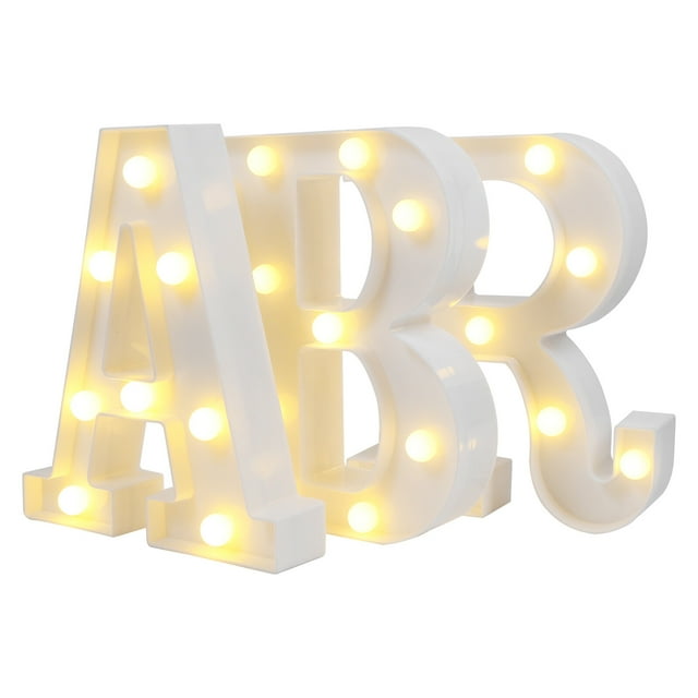 Shisuyan 3 Pcs Lampe LED Lettres Modélisation Décoration Barre Lumineuse Veilleuse (Blanc)