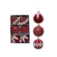 thumbnail image 2 of 6Pcs Flocking Christmas Ball Ornaments Set Shatterproof Xmas Tree Decorations, 2 of 9