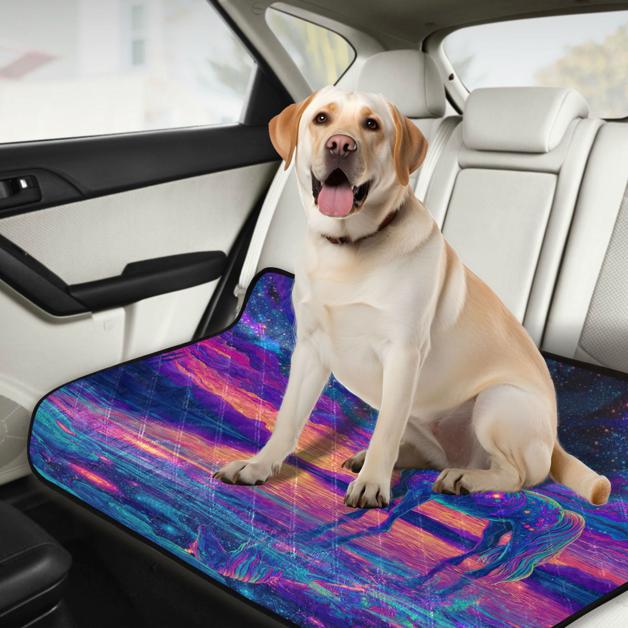 Qxltty Unicorn Horse Cat litter Pads Pet Set of 2 Diaper Mats Center Anti-leakage Layer Absorbent Soft and Comfortable