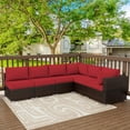 thumbnail image 4 of ELPOSUN Outdoor Cushions for Patio Furniture Replacement, Patio Furniture Cushions, Deep Seat Patio Cushions, Patio Seat Cushions for Outdoor Sectional (Red), 4 of 11