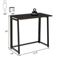 thumbnail image 2 of Gymax Bureau d'Ordinateur Pliable Table de Bureau à Domicile Table d'Étude Marron, 2 of 10
