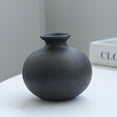 thumbnail image 4 of Modern Ceramic Desktop Ornament Set Minimalist Vases Home Décor Floral Arrangements Living Room Bedroom Style Black White, 4 of 8