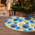 thumbnail image 5 of Rateoe Circular Pattern Christmas Tree Skirt with Ties , Christmas Tree Decorations, Farmhouse Christmas Decor Xmas Holiday Decorations-30", 5 of 6