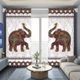 thumbnail image 4 of WNOOHIY Bohemian Mandala Elephant Animal Printed Window Curtains for Bedroom Living Room,2 Panels, 4 of 6