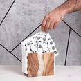 thumbnail image 4 of Acacia wood & Transparent Epoxy resin Napkin holder for table, Rustic farmhouse napkin organisation for kitchen, dining, counter tops, restaurant or outdoors | 6x5x2.5 inches|(Cloudy White), 4 of 5