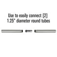 thumbnail image 3 of Round Hangrail Splicer to Connect Two 1.25" Diameter Retail Round Tubes, Chrome, 100 Pack, 3 of 3