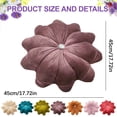 thumbnail image 3 of 18 Inch Velvet Round Throw Pillow case, Decorative Shaped Cushion For Sofa,Couch,Vanity Chair, Bed, Living Room Accent,Soft Home Decor Pillow(Style E), 3 of 5