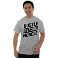 thumbnail image 5 of Hustle Before Muscle Inspiring Gym Men's Graphic T Shirt Tees Brisco Brands L, 5 of 5