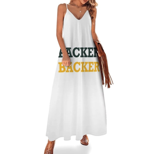 Packer Backer - Muestra tu orgullo por los Green Bay Packers Vestido sin mangas Vestidos de noche Vestido de noche