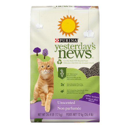 Purina Yesterday's News Unscented Softer Texture Cat Litter, 26.4-lb (Best Cat Litter For Littermaid)