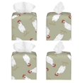 thumbnail image 2 of Lsque Funny Chicken Printed Tissue Box Cover Holder, Facial Paper Organizer Dispenser,Square with Bottom Belt, PVC Leather Decorative Organizer, 2 of 8