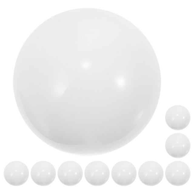 OULII Perles Roulantes en Acrylique Blanc pour Jeux de Fête et Projets de Bricolage Perles Polyvalentes pour Roue de Roulette 10 Pcs