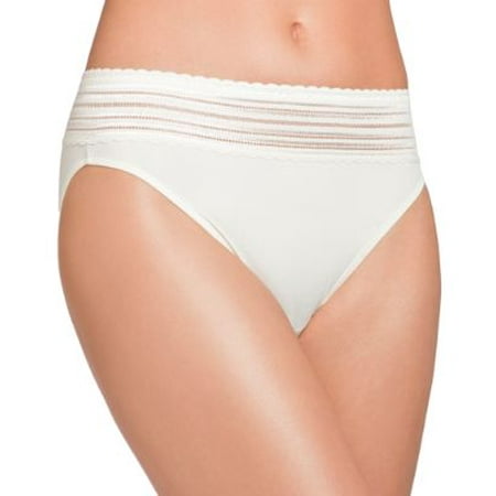 

Women s Warner s 5109J No Pinching. No Problems. Hi-Cut Brief with Lace (White S)