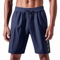 thumbnail image 1 of pstuiky Pantalones cortos cargo para hombre, Pantalones cortos de lino con cintura elástica y botones de color liso para hombre, versátiles y a la moda. Pantalones cortos de baloncesto, 1 of 9