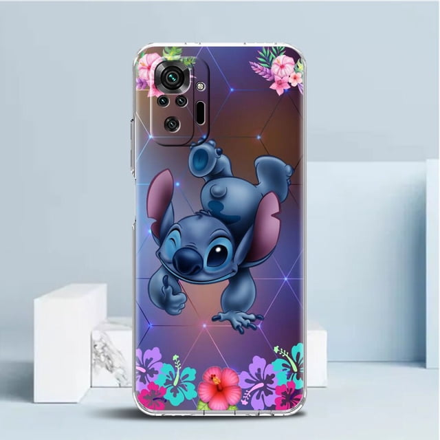 Funda de teléfono para Xiaomi Redmi Note 10, 11 Pro, 9, 9S, 11T, 8, K40, 9C, 11S, 9A, 7, silicona transparente, tpu, Lilo Stitch, azul Koala