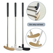 Huanledash 1 Set Mini Golf Putter Club with 2 Golf Balls TPR Grip Right Left Handed Stainless Steel Golf Club Kids Adults Table Game Golf Putter Training