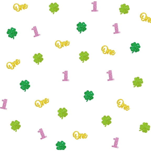 120 St. Patrick's 1st Birthday Confetti, Shamrock Table Confetti, Lucky One Paper Confetti, Shamrock Cut Out for Lucky Irish Party Table Decoration