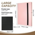 thumbnail image 2 of Uxcell 4 Pocket Trading Card Binder, PU Cover Card Collection Binder 160 Side Loading Card Binder Card Album Folder for TCG, Game Cards, Sports Cards Pink, 2 of 7
