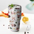 thumbnail image 3 of 30oz White Christmas Santa Pattern Tumblers Stainless Steel Tumbler with Lid and Straw,Vacuum Insulated Double Wall Travel Tumbler Cups Mug with Cleaning Brush for Coffee,Tea, 3 of 7