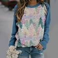 thumbnail image 1 of Aqestyerly Haut de Noël pour Femme Blouse à Manches Longues Imprimée de Noël pour Femme Col Rond Tunique Décontractée, 1 of 3